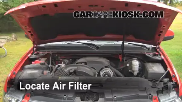 2009 Chevrolet Avalanche LT 6.0L V8 Filtre à air (moteur) Changement